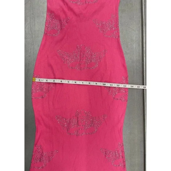 Boys Lie Urban Outfitters Be Mine Diamante Maxi Dress Womens Small Pink Angels - Picture 8 of 14